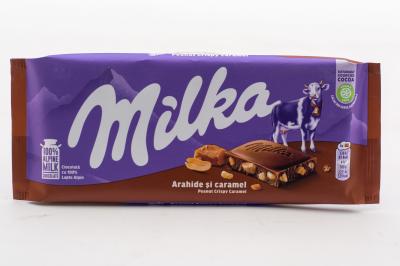 Шоколад Milka Peanut Crispy Caramel 90 грамм