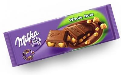 Шоколад Milka Whole Hazelnuts Chocolate 100 грамм